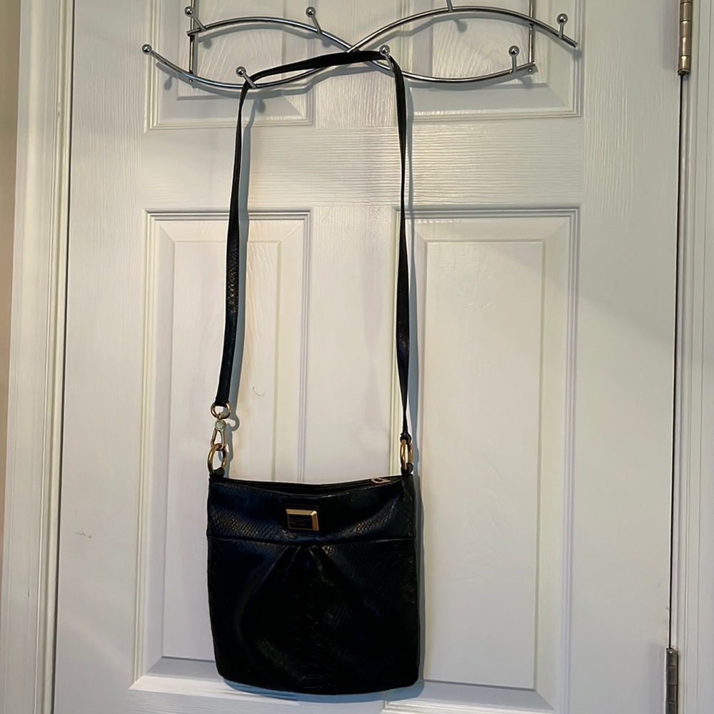 Used, black Marc by Marc Jacobs workwear crossbody bag.